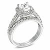 Thumbnail Image 1 of 2 CT. T.W. Princess-Cut Diamond Frame Bridal Set in 14K White Gold