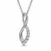 Thumbnail Image 1 of Diamond Accent Infinity Loop Pendant in 10K White Gold