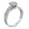 Thumbnail Image 2 of 1/4 CT. T.W. Diamond Cluster Bridal Set in 10K White Gold