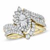 Thumbnail Image 0 of 1 CT. T.W. Diamond Marquise Cluster Bridal Set in 14K Gold
