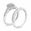 Thumbnail Image 2 of 1/2 CT. T.W. Princess-Cut Diamond Double Frame Bridal Set in 10K White Gold
