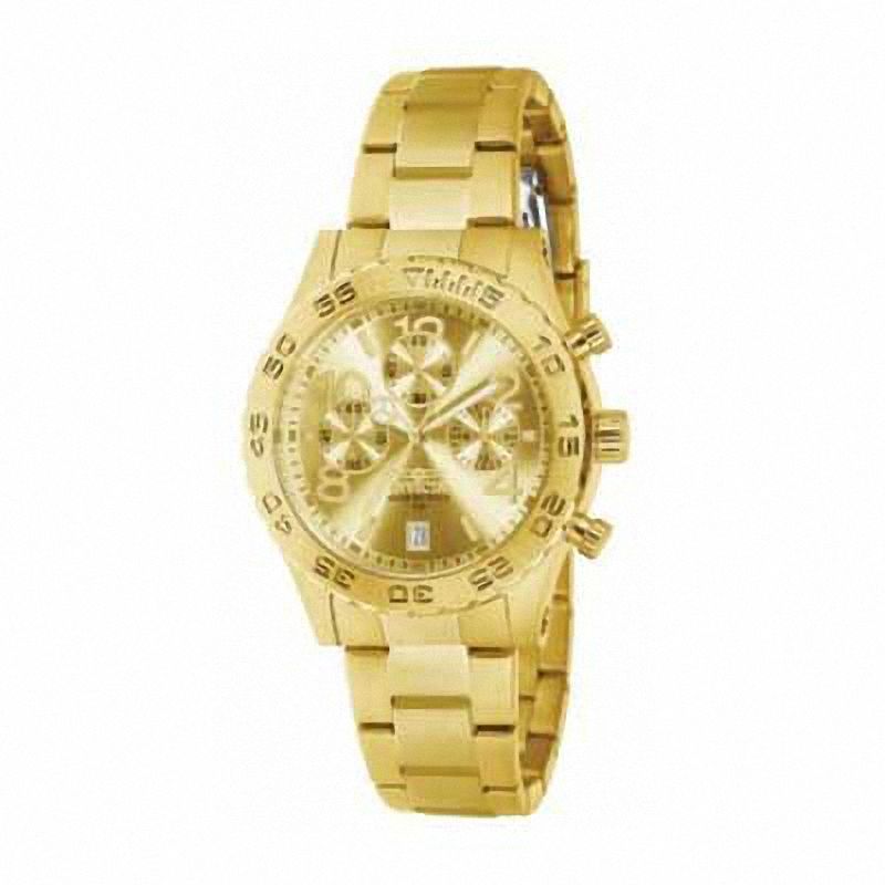 Main Image 1 of Ladies' Invicta Specialty Chronograph Gold-Tone Watch with Gold-Tone Dial (Model: 1279)