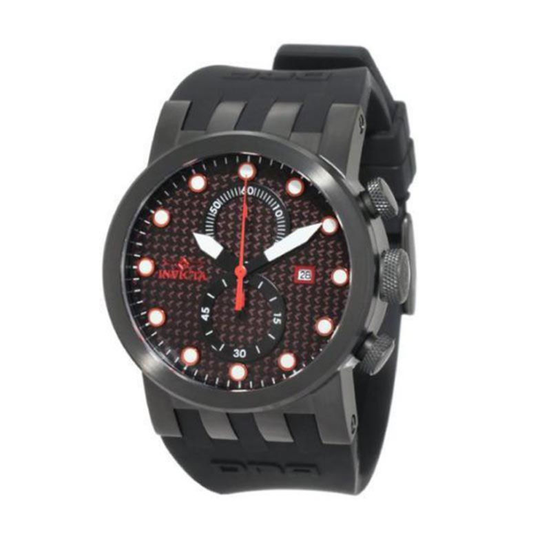 Main Image 1 of Men's Invicta DNA Chronograph Black IP Strap Watch with Black Carbon fiber Dial (Model: 10428)