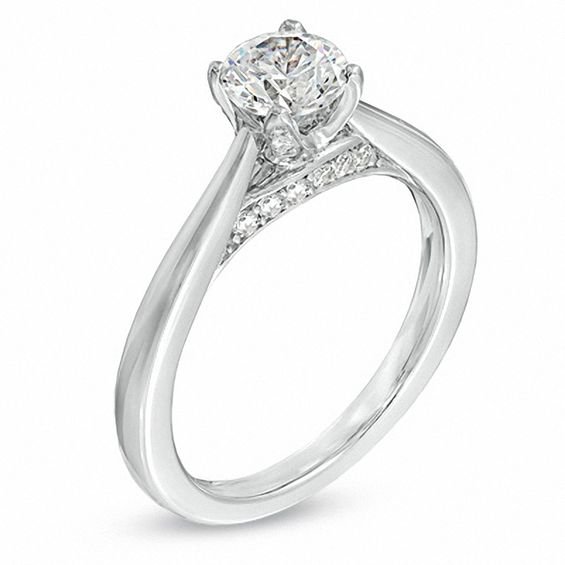 Celebration LuxÂ® 5/8 CT. T.w. Certified Diamond Engagement Ring in 18K White Gold (I/Si2)