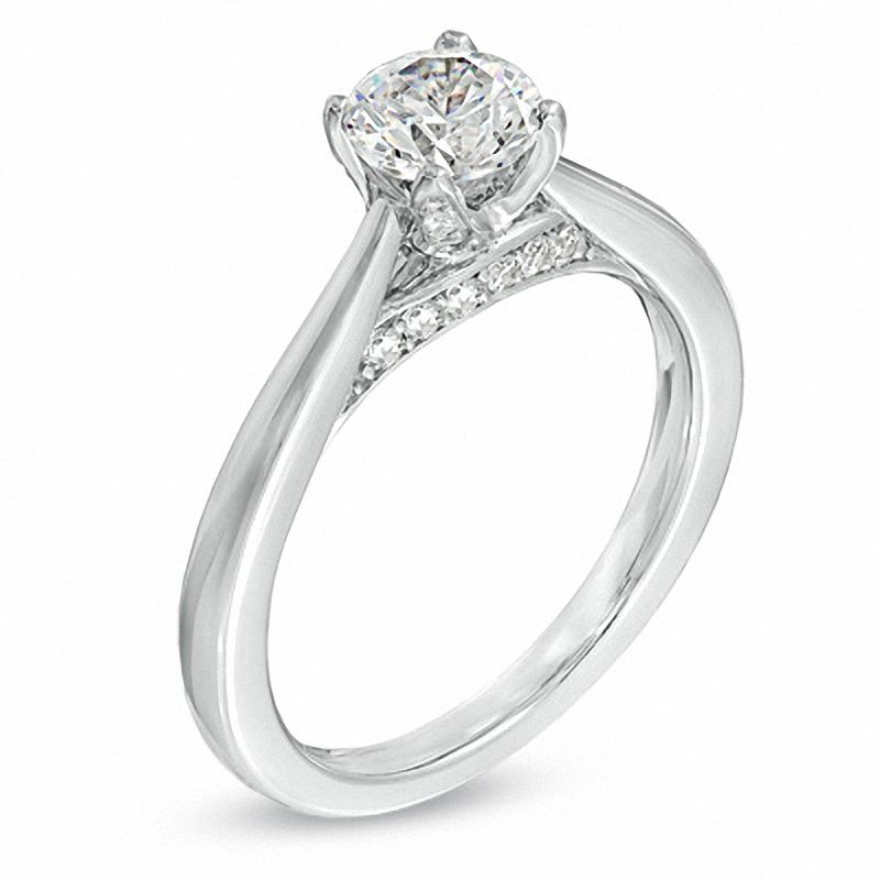 Main Image 2 of Celebration Lux® 5/8 CT. T.W. Certified Diamond Engagement Ring in 18K White Gold (I/SI2)