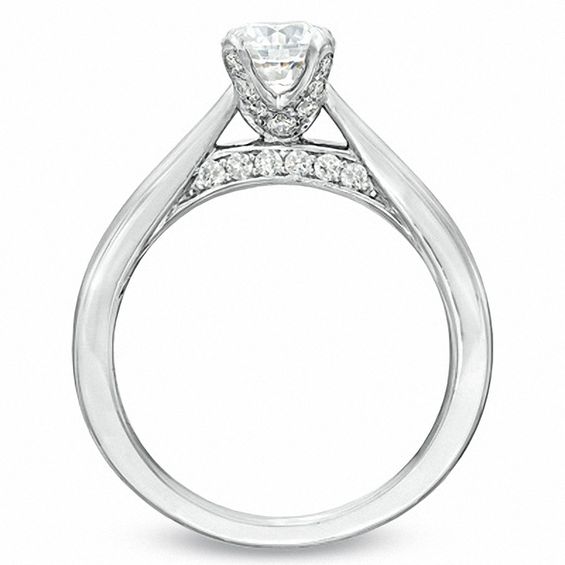 Celebration LuxÂ® 5/8 CT. T.w. Certified Diamond Engagement Ring in 18K White Gold (I/Si2)