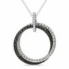 Thumbnail Image 0 of 1/20 CT. T.W. Diamond Double Circle Pendant in Sterling Silver
