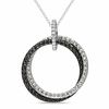 Thumbnail Image 1 of 1/20 CT. T.W. Diamond Double Circle Pendant in Sterling Silver
