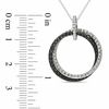 Thumbnail Image 1 of 1/20 CT. T.W. Diamond Double Circle Pendant in Sterling Silver