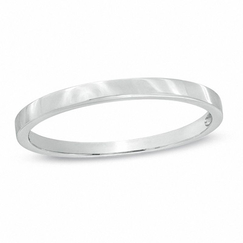 Ladies' 1.5mm Wedding Band in 10K White Gold