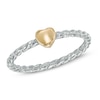 Thumbnail Image 0 of Twisted Heart Ring in 10K Two-Tone Gold