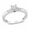 Thumbnail Image 1 of 1/8 CT. T.W. Quad Princess-Cut Diamond Promise Ring in Sterling Silver