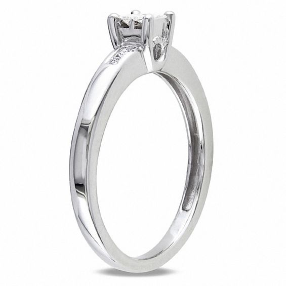 Zales 1 8 CT. T.w. Quad Princess Cut Diamond Promise Ring Sterling Silver Hamilton Place