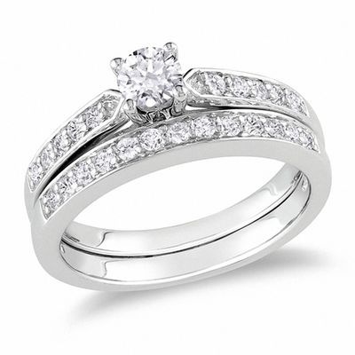 Wuziwen Size 6.5/7.5/8/9.5 4ct Cubic Zirconia Simulated Diamond Wedding Engagement Ring Sets Sterling Silver
