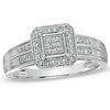 Thumbnail Image 0 of 1/6 CT. T.W. Diamond Cluster Octagonal Frame Engagement Ring in 10K White Gold