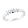 Thumbnail Image 1 of 1/5 CT. T.W. Diamond Five Stone Promise Ring in 10K White Gold