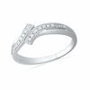Thumbnail Image 0 of 1/20 CT. T.W. Diamond Bypass Ring in 10K White Gold