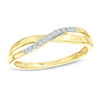 Thumbnail Image 0 of Diamond Accent Criss-Cross Wave Band in 10K Gold