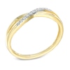 Thumbnail Image 1 of Diamond Accent Criss-Cross Wave Band in 10K Gold