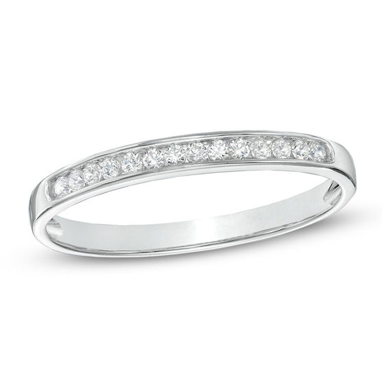1/10 CT. T.w. Diamond Anniversary Band in 10K White Gold