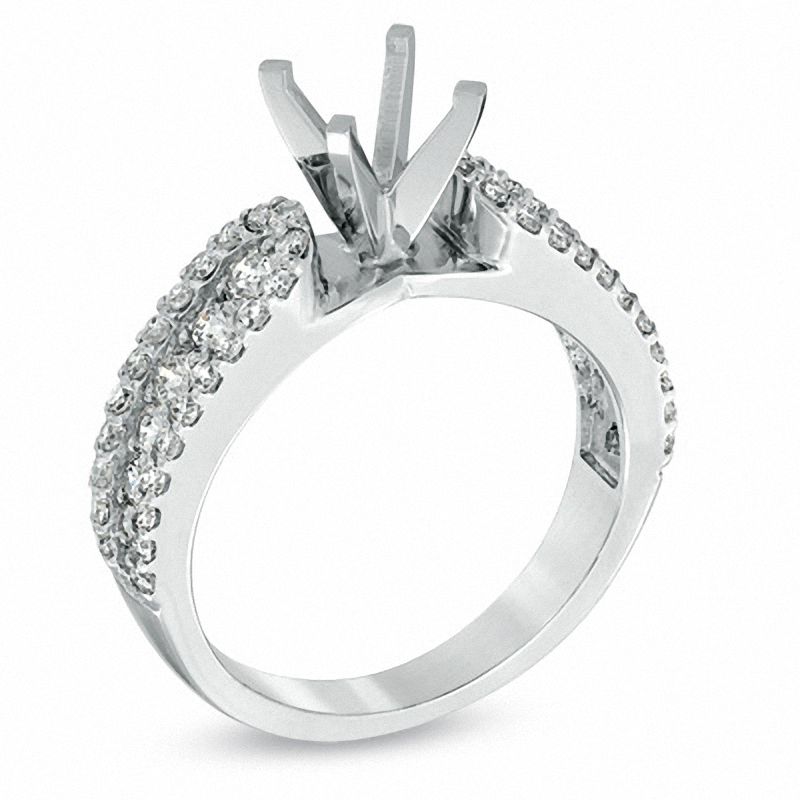 7/8 CT. T.W. Diamond Semi-Mount in 14K White Gold