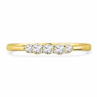 Size 3 to 15 in 1/4 Size Interval 0.25Ct CZ Contour Anniversary Ring in Yellow Plated Sterling Silver Size 3 to 15 in 1/4 Size Interval 0.25Ct CZ Contour Anniversary Ring in Yellow Plated Sterling Silver