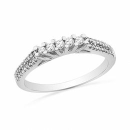 1/4 CT. T.W. Diamond Anniversary Band in 10K White Gold