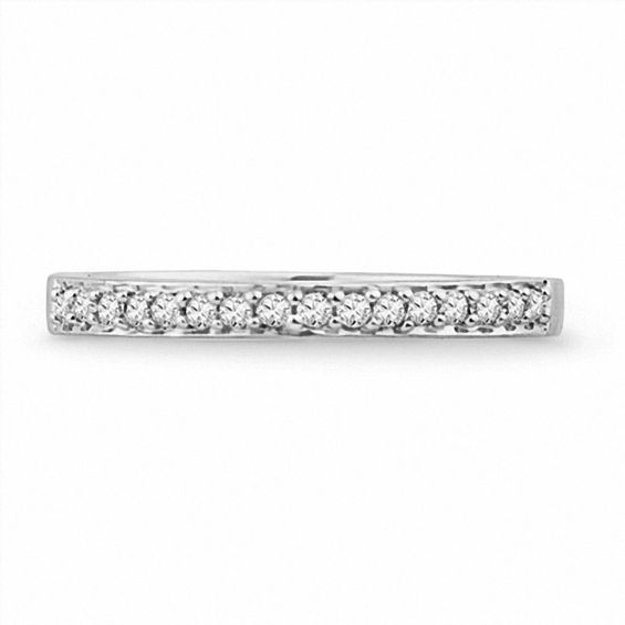 1/10 CT. T.w. Diamond Wedding Band in 10K White Gold