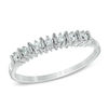 Thumbnail Image 0 of 1/10 CT. T.W. Diamond Seven Stone Wedding Band in 10K White Gold