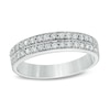 Thumbnail Image 0 of 1/4 CT. T.W. Diamond Double Row Wedding Band in 10K White Gold