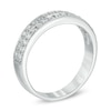 Thumbnail Image 1 of 1/4 CT. T.W. Diamond Double Row Wedding Band in 10K White Gold