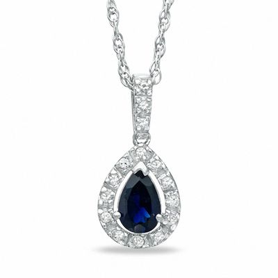 white sapphire pendant necklace