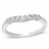 Thumbnail Image 1 of 1/4 CT. T.W. Diamond Contour Wedding Band in 14K White Gold