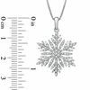 Thumbnail Image 1 of 1/2 CT. T.W. Diamond Snowflake Pendant in Sterling Silver