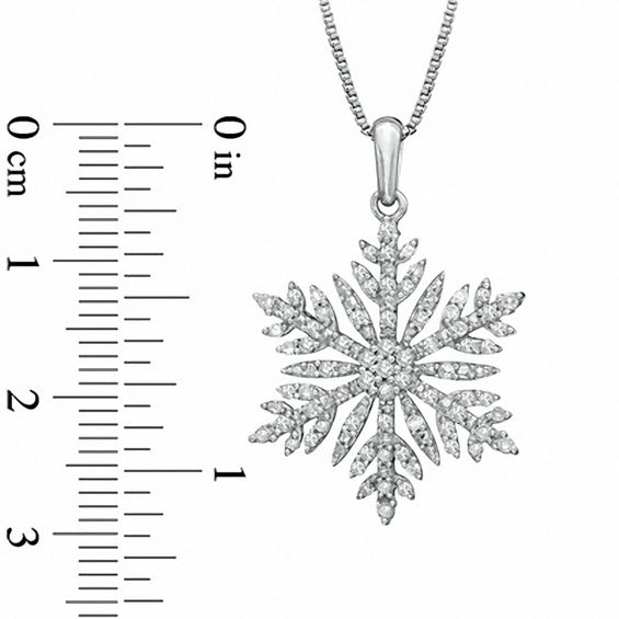 1/2 CT. T.w. Diamond Snowflake Pendant in Sterling Silver