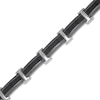 Thumbnail Image 0 of Men's Two-Tone Stainless Steel and Carbon Fiber Bracelet - 8.5"