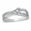 Thumbnail Image 0 of 1/8 CT. T.W. Everlon™ Diamond Knot Promise Ring in Sterling Silver