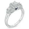 Thumbnail Image 2 of Vera Wang Love Collection 3/4 CT. T.W. Princess-Cut Diamond Three Stone Engagement Ring in 14K White Gold