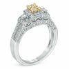 Thumbnail Image 2 of 1 CT. T.W. Certified Yellow and White Diamond Past Present Future® Engagement Ring in 14K White Gold (P/SI2)