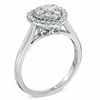 Thumbnail Image 2 of 1/2 CT. T.W. Diamond Cluster Heart Frame Engagement Ring in 14K White Gold
