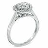 Thumbnail Image 1 of 1/2 CT. T.W. Diamond Cluster Heart Frame Engagement Ring in 14K White Gold