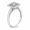 Thumbnail Image 2 of 1/2 CT. T.W. Diamond Cluster Square Frame Engagement Ring in 14K White Gold