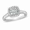 Thumbnail Image 1 of 1/2 CT. T.W. Diamond Cluster Cushion Frame Engagement Ring in 14K White Gold