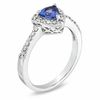 Thumbnail Image 2 of Trillion-Cut Tanzanite and 1/5 CT. T.W. Diamond Ring in 10K White Gold