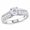 Thumbnail Image 0 of 6.0mm Lab-Created White Sapphire Engagement Ring in Sterling Silver