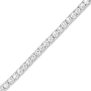 White Lab-Created Sapphire Tennis Bracelet in Sterling Silver - 7.25"