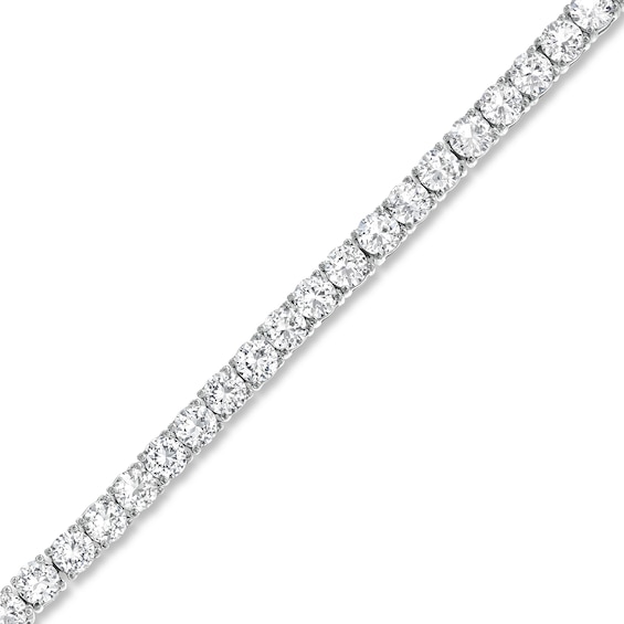White Lab-Created Sapphire Tennis Bracelet in Sterling Silver - 7.25"