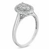 Thumbnail Image 2 of 1/2 CT. T.W. Diamond Cluster Oval Frame Engagement Ring in 14K White Gold