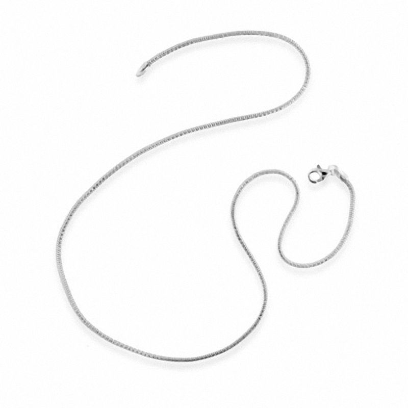 Ladies' 2.0mm Diamond-Cut Snake Chain Necklace in Sterling Silver