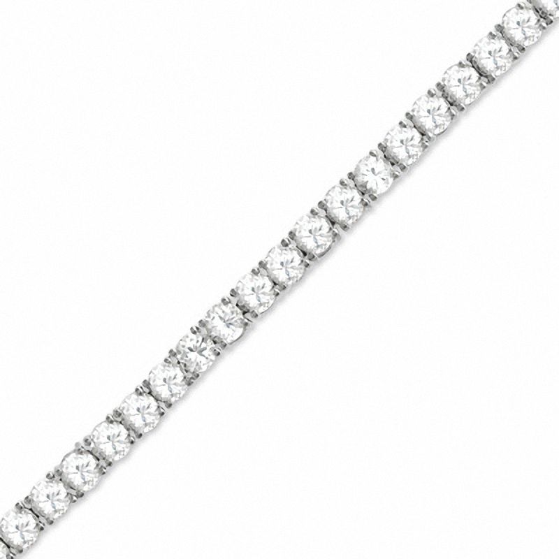 Lab-Created White Sapphire Tennis Bracelet in Sterling Silver - 7.25"